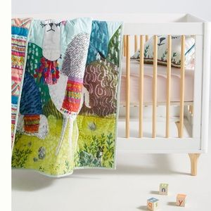 Jane Newland for Anthropologie toddler quilt and pillow sham